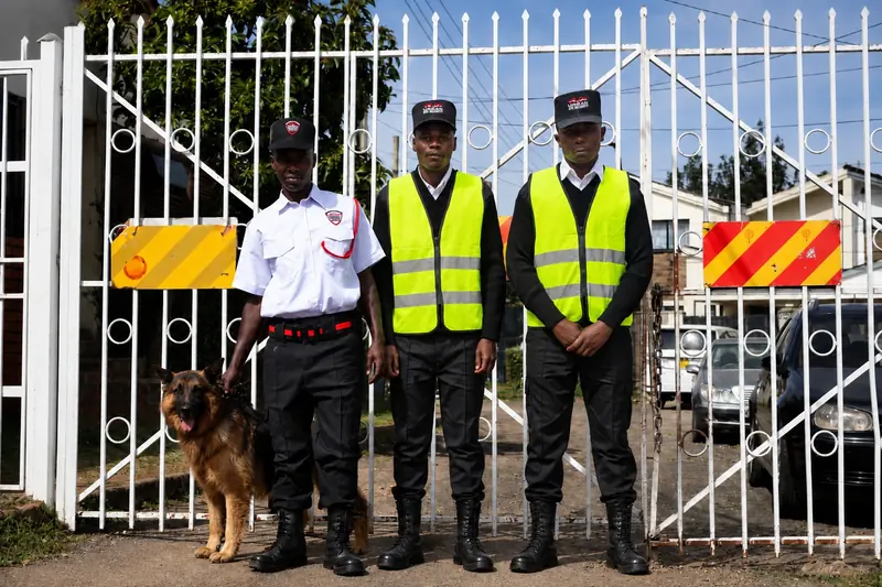 Urban Eye Security guards at a Nairobi property gate